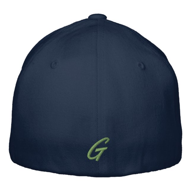 Embroidery Monogram Letter G  Embroidered Hat (Back)