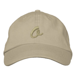 Embroidery Monogram Letter O Initial Embroidered Hat