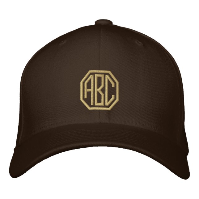 Embroidery Monogram Personalized Initials Embroidered Hat (Front)