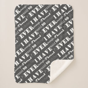 Embroidery Not Enough Thread Stitcher Crafts Dark Sherpa Blanket