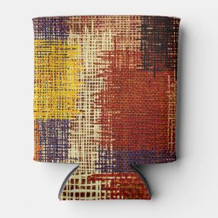 Embroidery ornament, coloured lines, bohemian styl can cooler