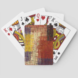 Embroidery ornament, coloured lines, bohemian styl playing cards