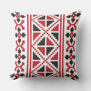 Embroidery pattern throw pillow