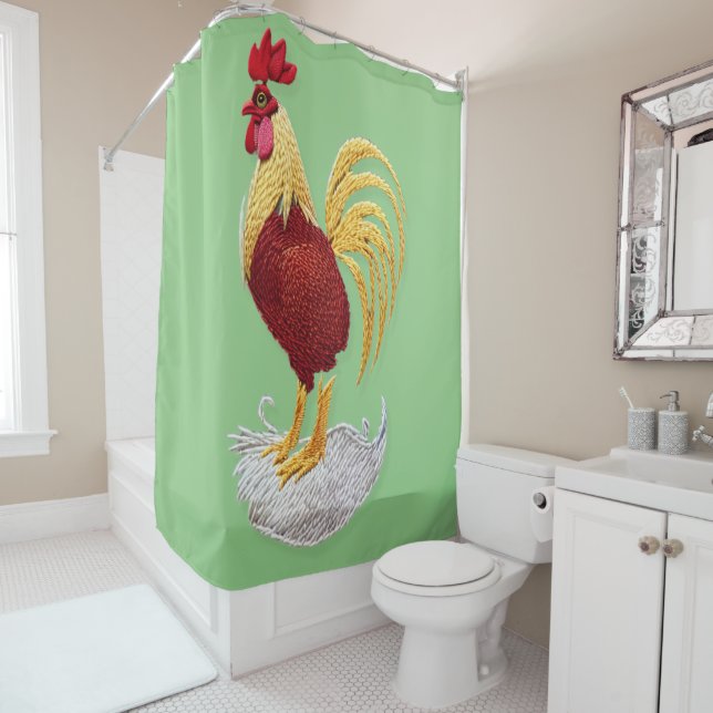 Embroidery rooster - Embroidery traditional animal (In Situ)