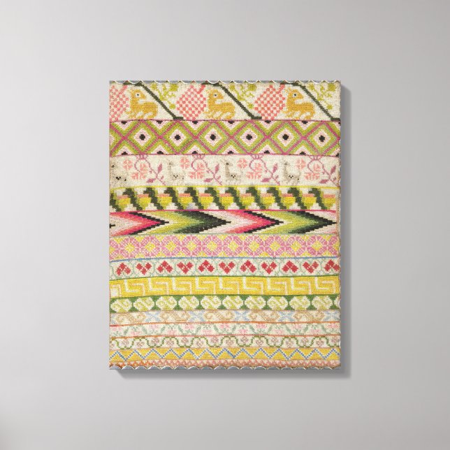 Embroidery sampler canvas print (Front)