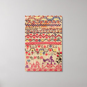 Embroidery sampler canvas print