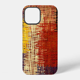 Embroidery - seamless ornament. Coloured lines on iPhone 12 Case