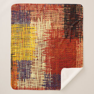 Embroidery - seamless ornament. Coloured lines on Sherpa Blanket