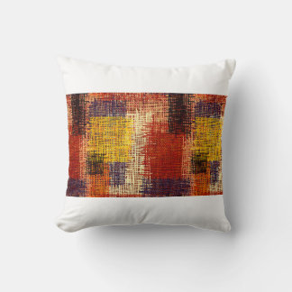 Embroidery - seamless ornament. Coloured lines on Throw Pillow