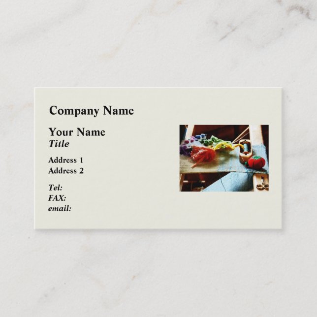 Embroidery Supplies Business Card (Front)