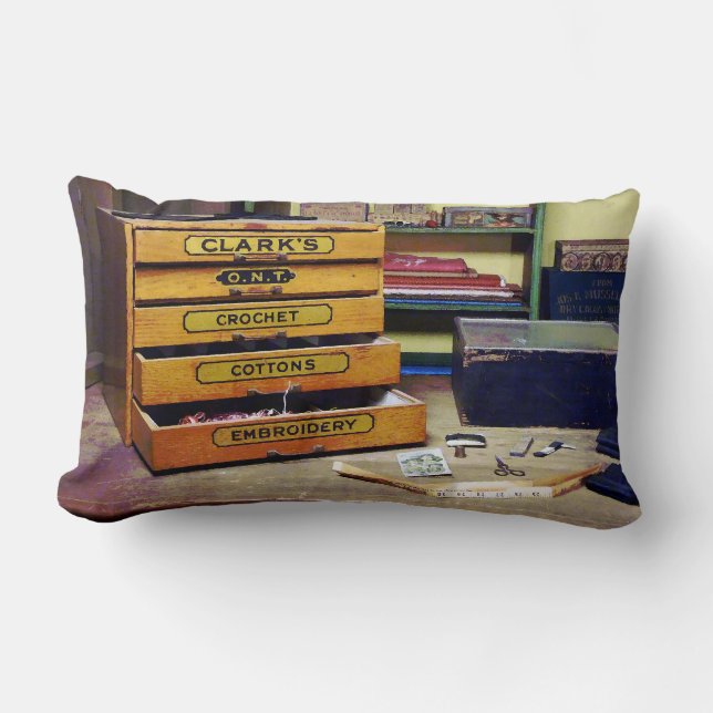 Embroidery Thread for Sale Lumbar Pillow (Front)