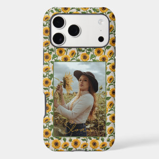 Embroidery Yellow Sunflower Floral Pattern Photo