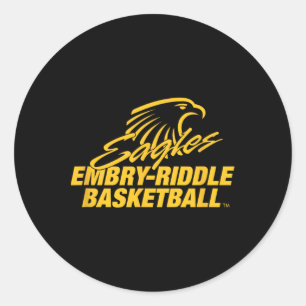 Embry-riddle Aeronautical Eagles Sketll Sports Fan Classic Round Sticker