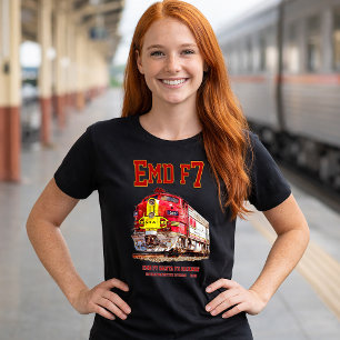 EMD F7 Santa Fe Warbonnet Diesel Locomotive. T-Shirt