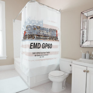 EMD GP60 Diesel Locomotive and American flag