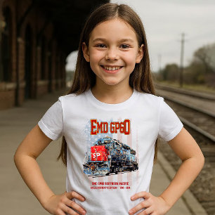 EMD GP60 Diesel Locomotive and American flag T-Shirt
