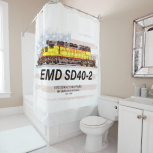 EMD SD40-2 Diesel Locomotive. American flag
