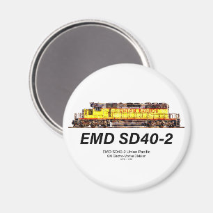 EMD SD40-2 Diesel Locomotive. Union Pacific Magnet