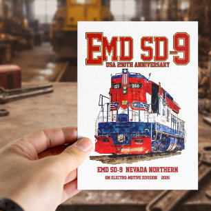 EMD SD-9 USA 250th Anniversary Heritage Locomotive Postcard