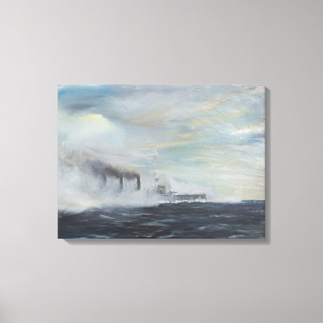 Emden 'The Swan of the East' 1914 2011 Canvas Print (Front)