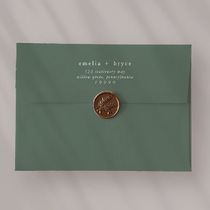 EMELIA Boho Sage Enveloppe Faire-part de mariage v