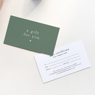 EMELIA Boho Sage Voucher Gift Certificate Template