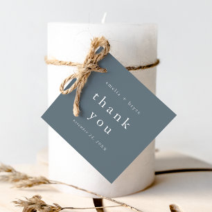 EMELIA Navy Rustic Minimal Boho Wedding Thank You Favour Tags