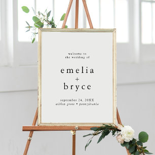 EMELIA Neutral Boho Mariage Modèle Affiche de bien