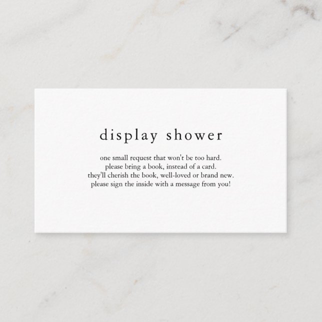 EMELIA Rustic Display Shower Card (Front)