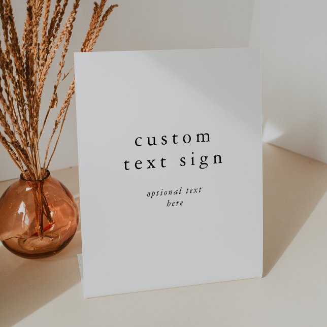 EMELIA Rustic Simple Modern Boho Custom Wedding Pedestal Sign (EMELIA Rustic Simple Modern Boho Custom Wedding Pedestal Sign)