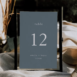 EMELIA Winter Dusty Blue Wedding Table Numbers