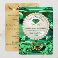 Emerald, 55th Wedding Anniversary Save the Date
