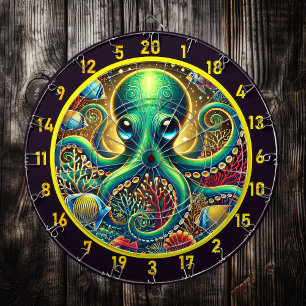 Emerald Abyss Octopus Dartboard