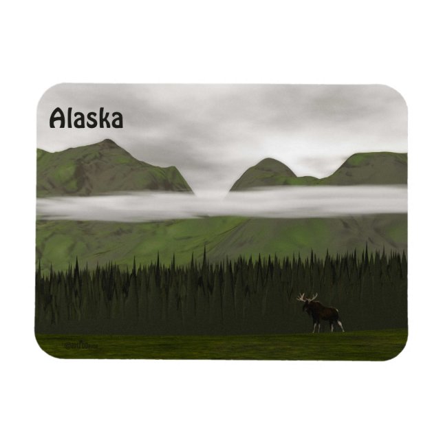 Emerald Alaska Magnet (Horizontal)