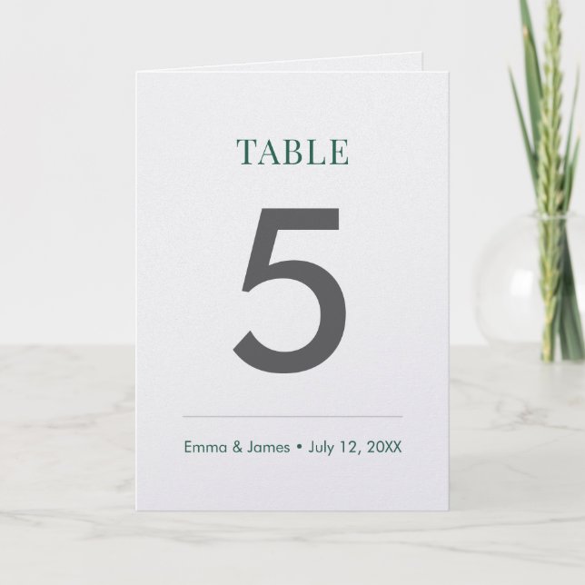 Emerald Ampersand | Table Number (Folded) (Front)