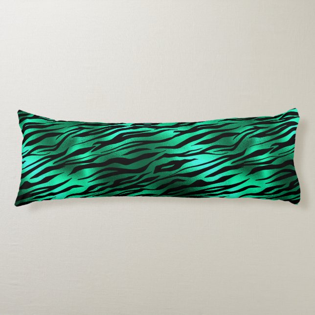 Emerald and Gold Safari Series Design 10 Body Pillow (Front)