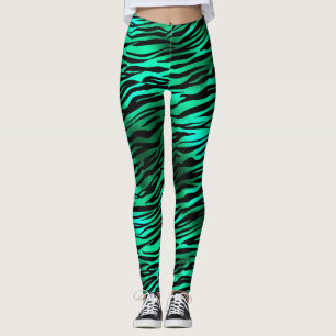 Emerald and Gold Safari Series Design 10 Leggings