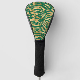 Emerald and Gold Safari Series Design 2 Golf Head Cover