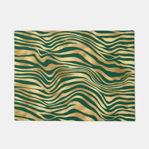 Emerald and Gold Safari Series Design 4 Doormat