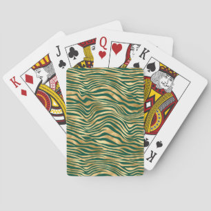 Emerald and Gold Safari Series Design 4 Playing Cards