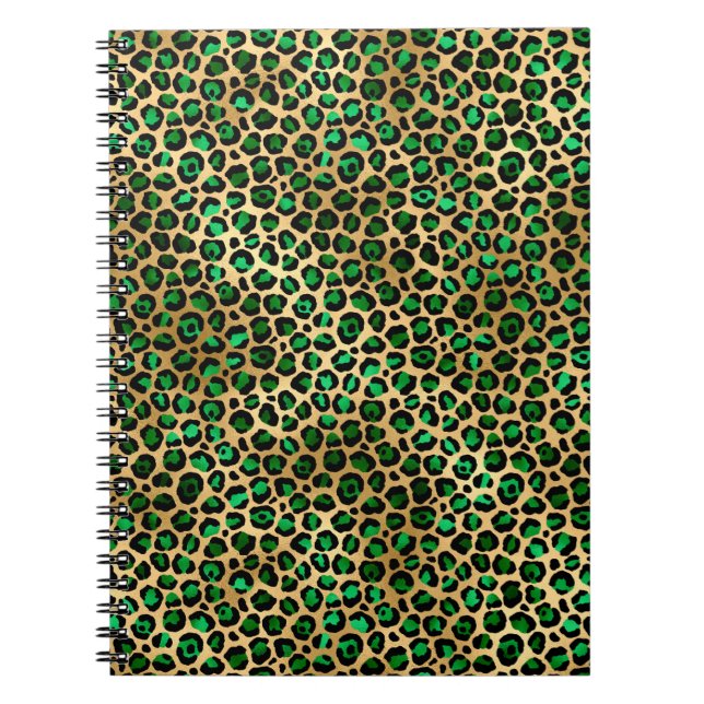 Emerald and Gold Safari Series Design 8 Notebook (Front)