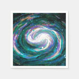 Emerald and Purple Galaxy Napkin