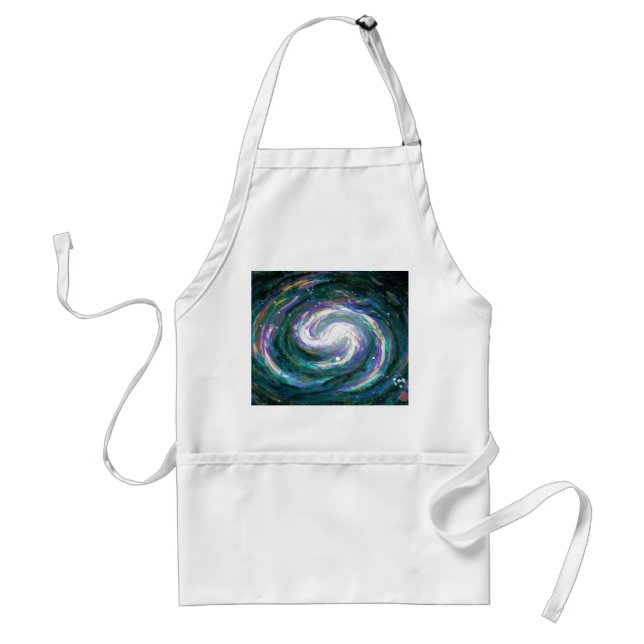 Emerald and Purple Galaxy Standard Apron (Front)