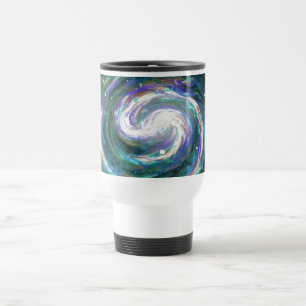 Emerald and Purple Galaxy Travel Mug