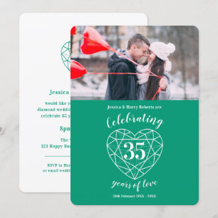Emerald Anniversary 35 ans invitations photo