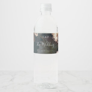 Emerald Antique Vintage Wedding Water Bottle Label