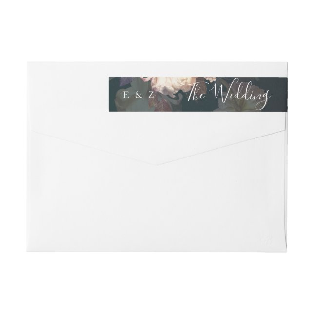 Emerald Antique Vintage Wedding Wrap Around Label (Back)