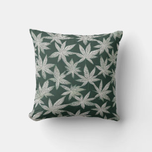 Emerald Asanoha: A Traditional Japanese Design Throw Pillow