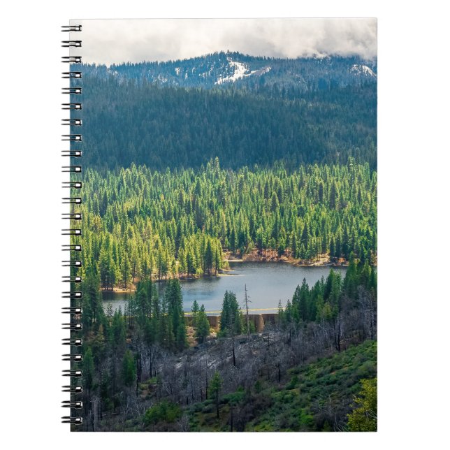 Emerald Basin Beneath Mountain Clouds Notebook (Front)