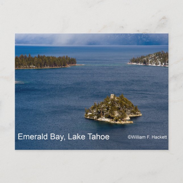 Emerald Bay, Lake Tahoe California Products Postcard (Front)